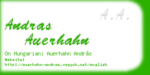 andras auerhahn business card